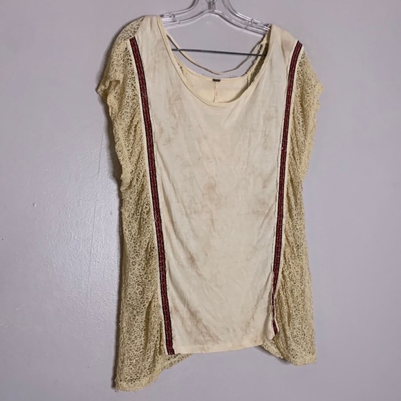 Free People bohemian sleeveless top cream oatmeal small women’s - Picture 5 of 10